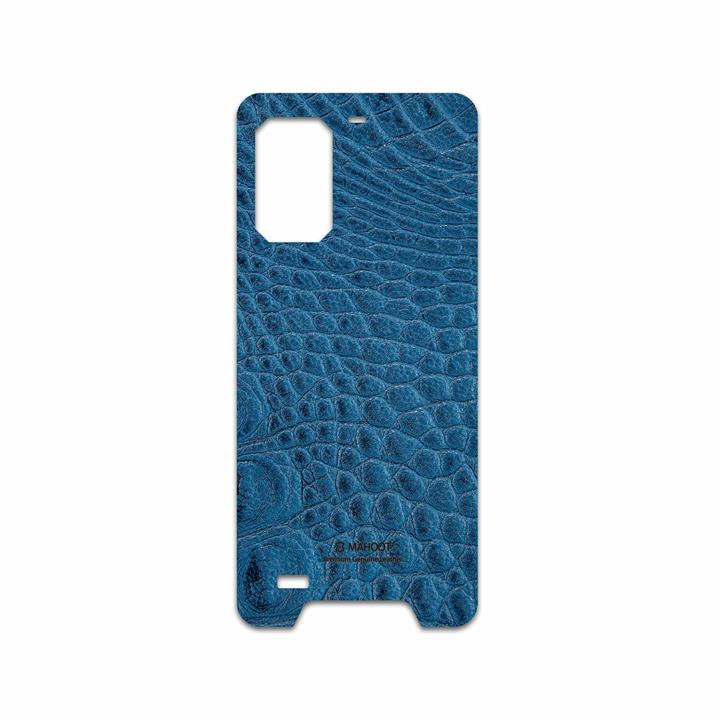 برچسب پوششی ماهوت مدل Blue-Crocodile-Leather مناسب برای گوشی موبایل یولفون Armor 7 MAHOOT Blue-Crocodile-Leather Cover Sticker for Ulefone Armor 7